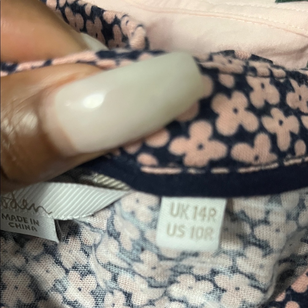 Boden Pink and Blue Floral Blouse - Picture 7 of 7